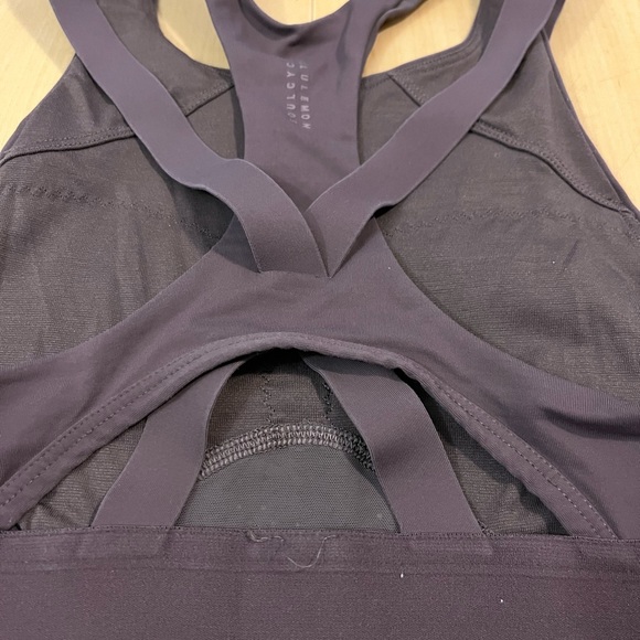 Lululemon Soulcycle To the Beat Bra Long Line High Neck Size 4 Purple Taupe - Picture 6 of 12